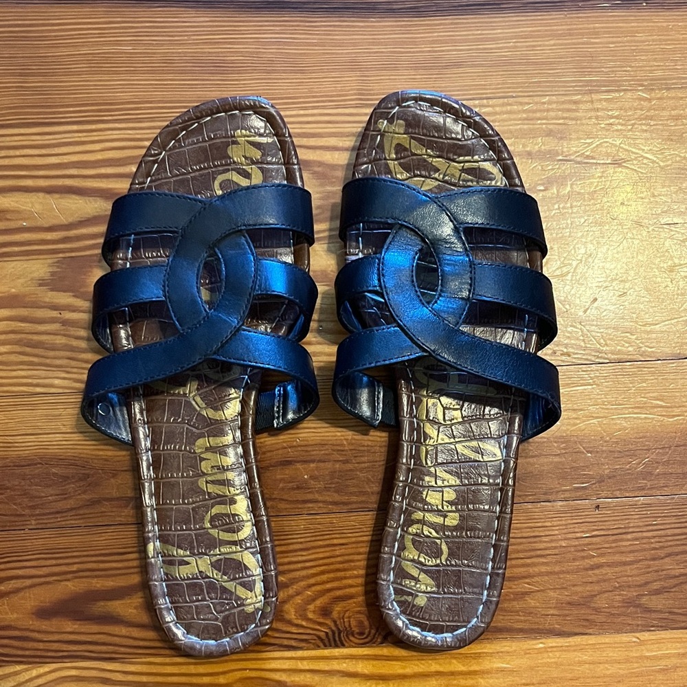 Sam Edelman Black Leather Strappy Sandals